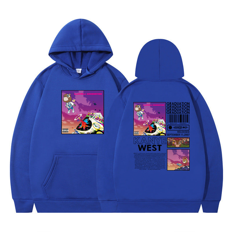 Rapper Kanye West Graduation Printed Hoodie Male Cool Sweater