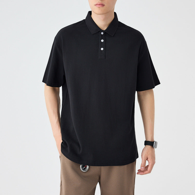 Short sleeved polo solid color t-shirt