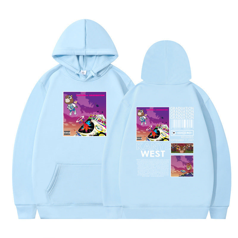 Rapper Kanye West Graduation Printed Hoodie Male Cool Sweater