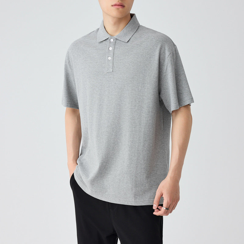 Short sleeved polo solid color t-shirt