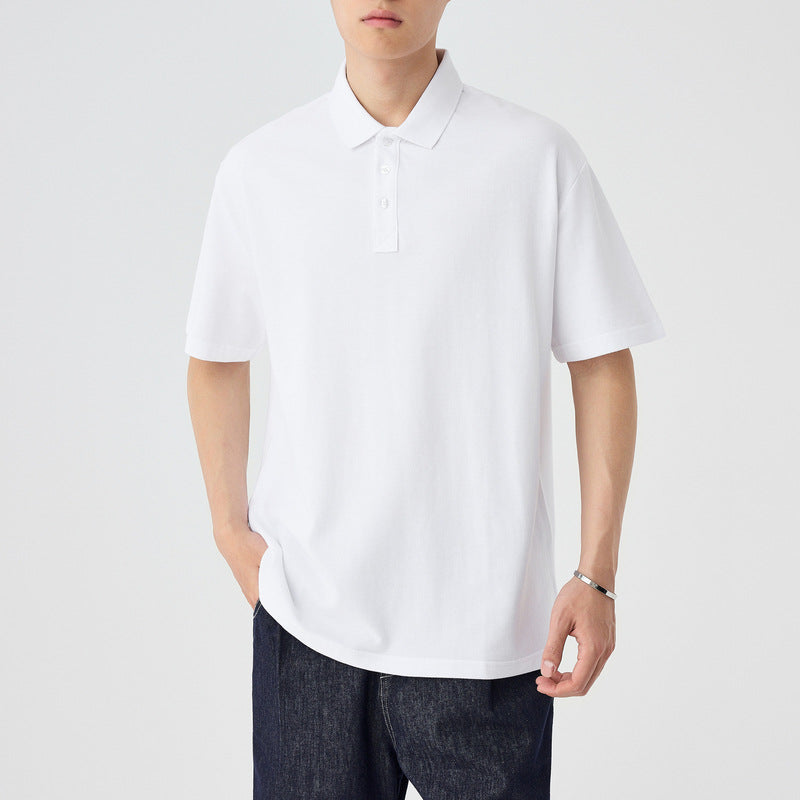 Short sleeved polo solid color t-shirt