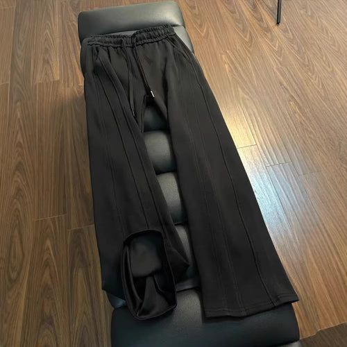 knife-cut hoodie pants for men